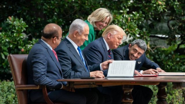 اتفاقا التطبيع بين إسرائيل والإمارات والبحرين بوساطة أمريكية